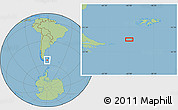 Savanna Style Location Map of the area around 54° 10' 47" S, 61° 58' 30" W