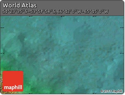 Satellite Map of the Area around 54° 10' 47" S, 66° 13' 29" W