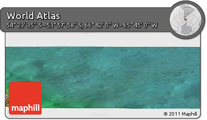 Satellite Panoramic Map of the Area around 54° 10' 47" S, 66° 13' 29" W