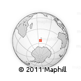 Outline Map of the Area around 54° 10' 47" S, 67° 13' 29" E, rectangular outline