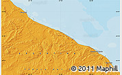 Political Map of the area around 54° 10' 47" S, 67° 4' 29" W