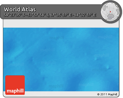 Physical 3D Map of the Area around 54° 10' 47" S, 68° 4' 29" E