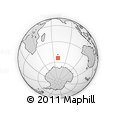 Outline Map of the Area around 54° 10' 47" S, 69° 46' 30" E, rectangular outline