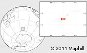 Blank Location Map of the area around 54° 10' 47" S, 72° 19' 29" E