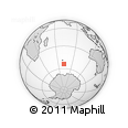 Outline Map of the Area around 54° 10' 47" S, 72° 19' 29" E, rectangular outline