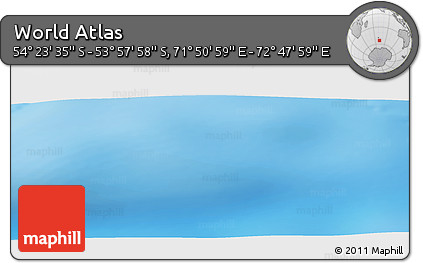 Physical Panoramic Map of the Area around 54° 10' 47" S, 72° 19' 29" E
