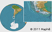Satellite Location Map of the area around 54° 10' 47" S, 72° 10' 30" W