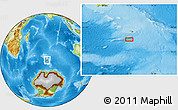 Physical Location Map of the area around 54° 10' 47" S, 73° 10' 30" E