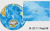 Physical Location Map of the area around 54° 10' 47" S, 74° 52' 30" E