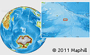 Physical Location Map of the area around 54° 10' 47" S, 75° 43' 29" E