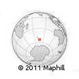 Outline Map of the Area around 54° 10' 47" S, 75° 43' 29" E, rectangular outline