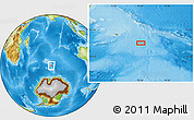 Physical Location Map of the area around 54° 10' 47" S, 76° 34' 29" E