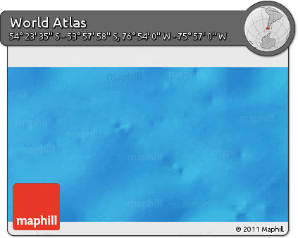 Physical 3D Map of the Area around 54° 10' 47" S, 76° 25' 30" W