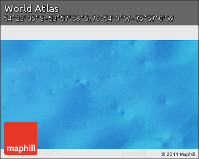 Physical 3D Map of the Area around 54° 10' 47" S, 76° 25' 30" W