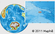 Physical Location Map of the area around 54° 10' 47" S, 78° 16' 30" E