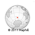 Outline Map of the Area around 54° 10' 47" S, 79° 58' 29" E, rectangular outline