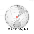 Outline Map of the Area around 54° 10' 47" S, 84° 55' 30" W, rectangular outline