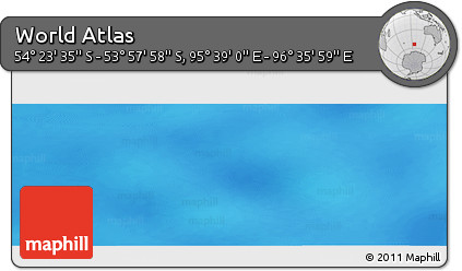 Physical Panoramic Map of the Area around 54° 10' 47" S, 96° 7' 30" E