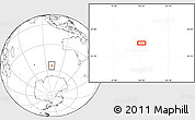 Blank Location Map of the area around 54° 33' 39" S, 100° 22' 30" E