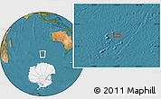 Satellite Location Map of the area around 54° 33' 39" S, 100° 22' 30" E