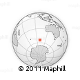 Outline Map of the Area around 54° 33' 39" S, 100° 22' 30" E, rectangular outline
