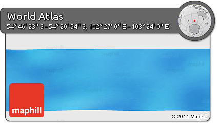 Physical Panoramic Map of the Area around 54° 33' 39" S, 102° 55' 30" E