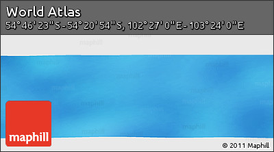 Physical Panoramic Map of the Area around 54° 33' 39" S, 102° 55' 30" E