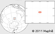 Blank Location Map of the area around 54° 33' 39" S, 106° 19' 29" E