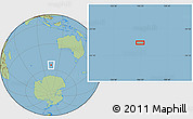 Savanna Style Location Map of the area around 54° 33' 39" S, 106° 19' 29" E