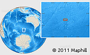 Shaded Relief Location Map of the area around 54° 33' 39" S, 107° 10' 30" E
