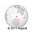 Outline Map of the Area around 54° 33' 39" S, 108° 52' 30" E, rectangular outline
