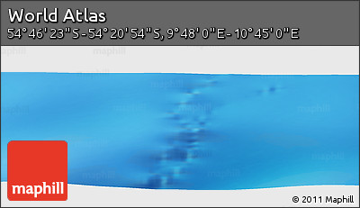 Physical Panoramic Map of the Area around 54° 33' 39" S, 10° 16' 30" E