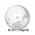 Outline Map of the Area around 54° 33' 39" S, 116° 22' 30" W, rectangular outline