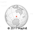Outline Map of the Area around 54° 33' 39" S, 117° 22' 30" E, rectangular outline