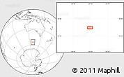 Blank Location Map of the area around 54° 33' 39" S, 129° 16' 30" E