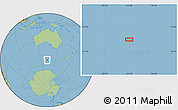 Savanna Style Location Map of the area around 54° 33' 39" S, 132° 40' 30" E