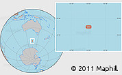 Gray Location Map of the area around 54° 33' 39" S, 134° 22' 30" E