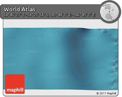 Satellite 3D Map of the Area around 54° 33' 39" S, 146° 16' 30" E