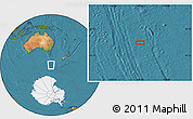Satellite Location Map of the area around 54° 33' 39" S, 149° 40' 30" E