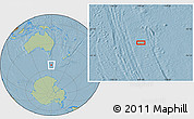 Savanna Style Location Map of the area around 54° 33' 39" S, 149° 40' 30" E, hill shading