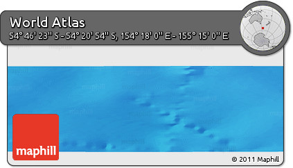 Physical Panoramic Map of the Area around 54° 33' 39" S, 154° 46' 30" E