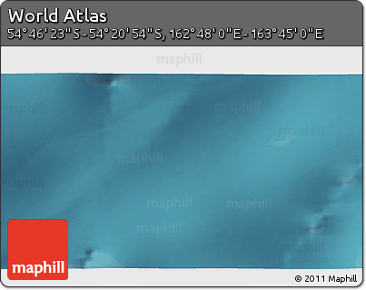 Satellite 3D Map of the Area around 54° 33' 39" S, 163° 16' 30" E