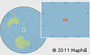 Savanna Style Location Map of the area around 54° 33' 39" S, 165° 49' 29" E