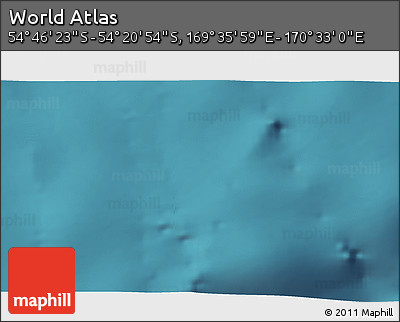 Satellite 3D Map of the Area around 54° 33' 39" S, 170° 4' 29" E