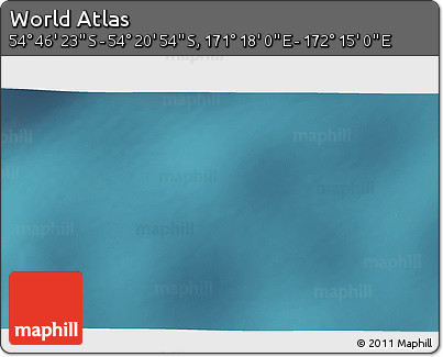 Satellite 3D Map of the Area around 54° 33' 39" S, 171° 46' 30" E