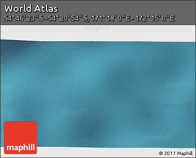 Satellite 3D Map of the Area around 54° 33' 39" S, 171° 46' 30" E
