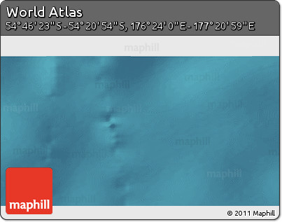 Satellite 3D Map of the Area around 54° 33' 39" S, 176° 52' 30" E
