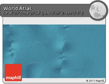 Satellite 3D Map of the Area around 54° 33' 39" S, 178° 34' 29" E