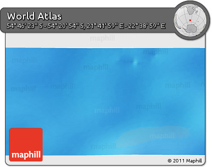 Physical 3D Map of the Area around 54° 33' 39" S, 22° 10' 29" E