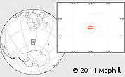 Blank Location Map of the area around 54° 33' 39" S, 23° 1' 29" E
